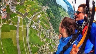 Skydiving.