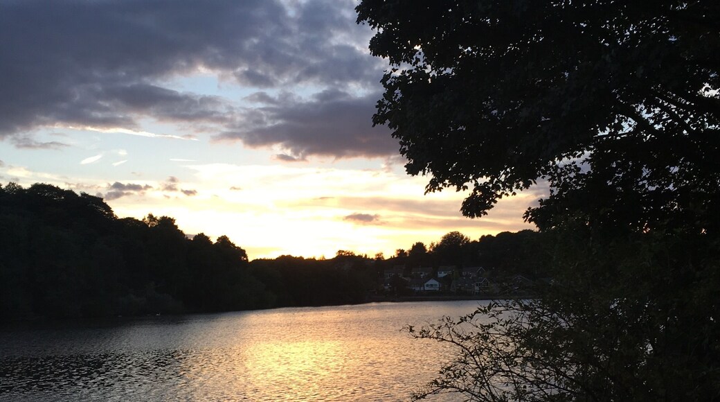 Autum sunset over the dam #lovemytown