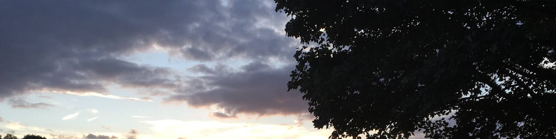 Autum sunset over the dam #lovemytown