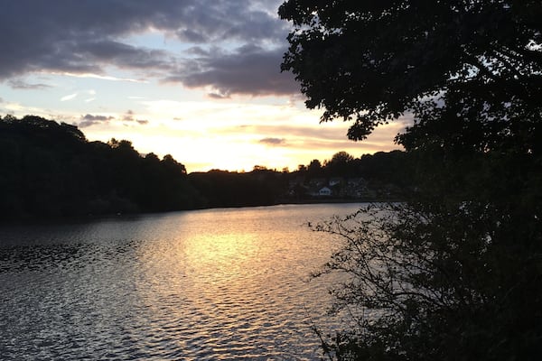 Autum sunset over the dam #lovemytown