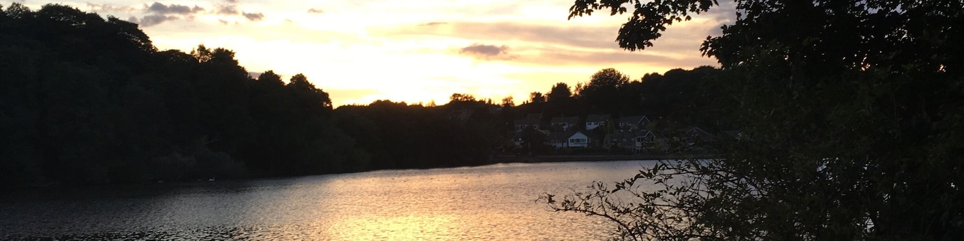 Autum sunset over the dam #lovemytown