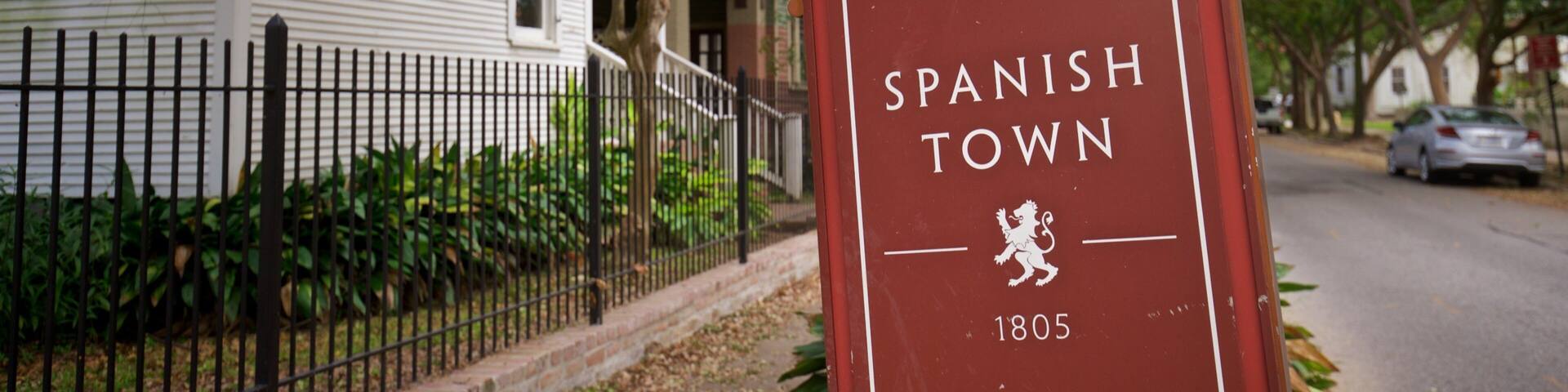 Spanish Town Historic District which includes signage