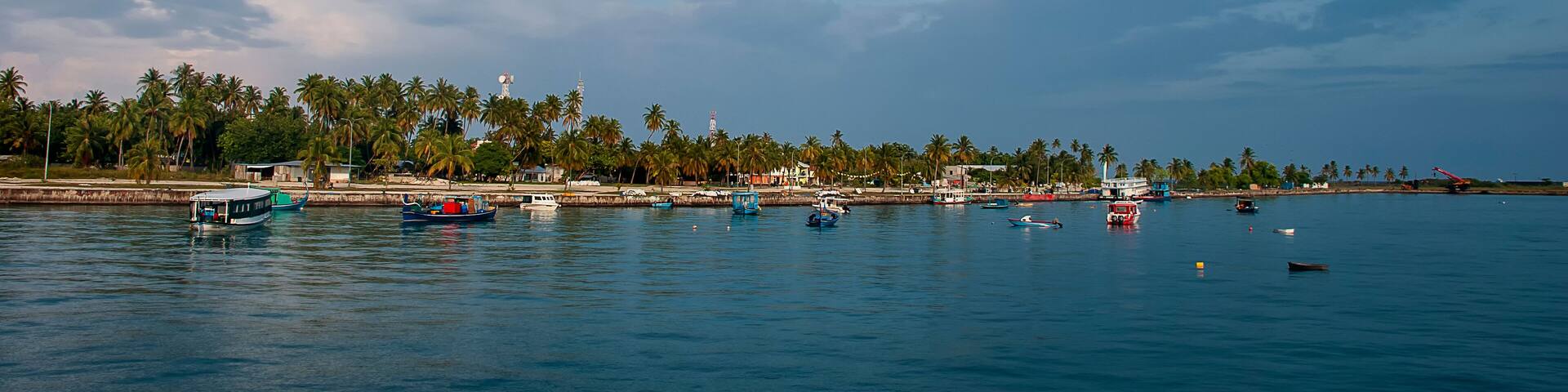 The port at Maamigili in the Alif Dhaal Atoll of the Maldives