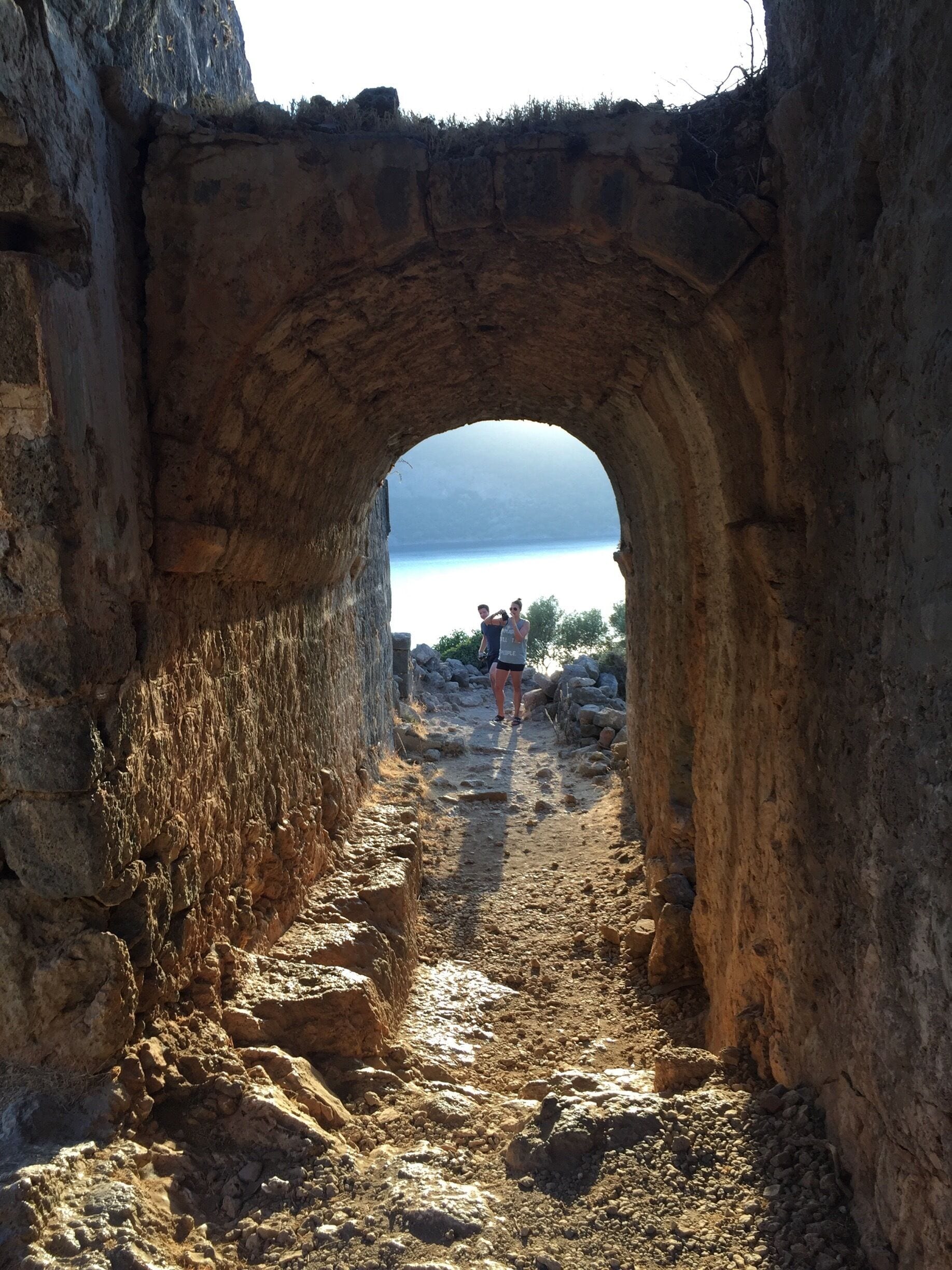 Exploring the ruins on St Nicholas Island. Great place to watch the sunset!