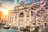 Fountain di Trevi in Rome at spring, Italy