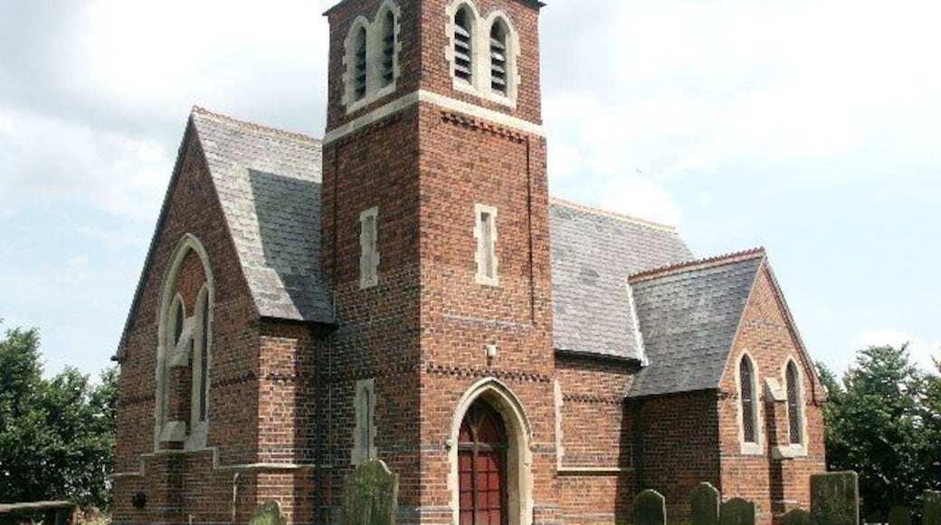 St Pancras' parish church, Wroot, Lincolnshire, seen from the southwest. John Wesley was curate here 1727–29. The present church was built in 1878.