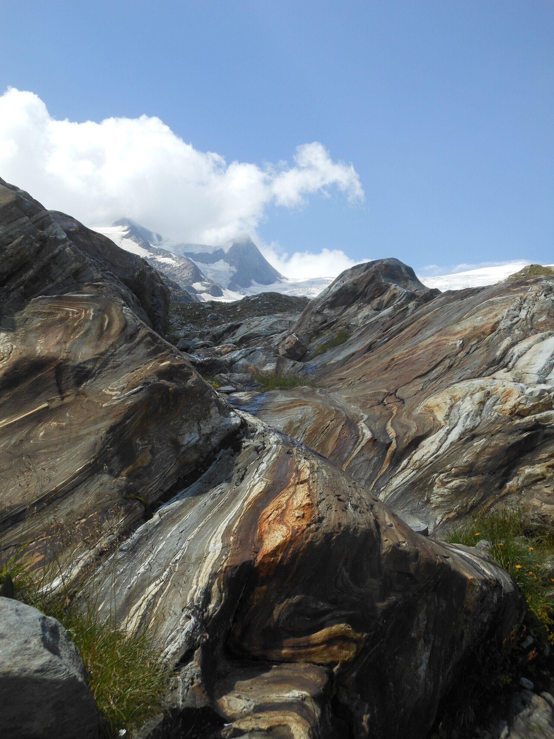 Innergeschloss glacier walk, Ost Tirol, Austria. 

In the back: the end of the glacier as it is know
In the front: the end of the glacier as it should have been, if it wasn't for the global warming (glacier came to this point in the 19th century)