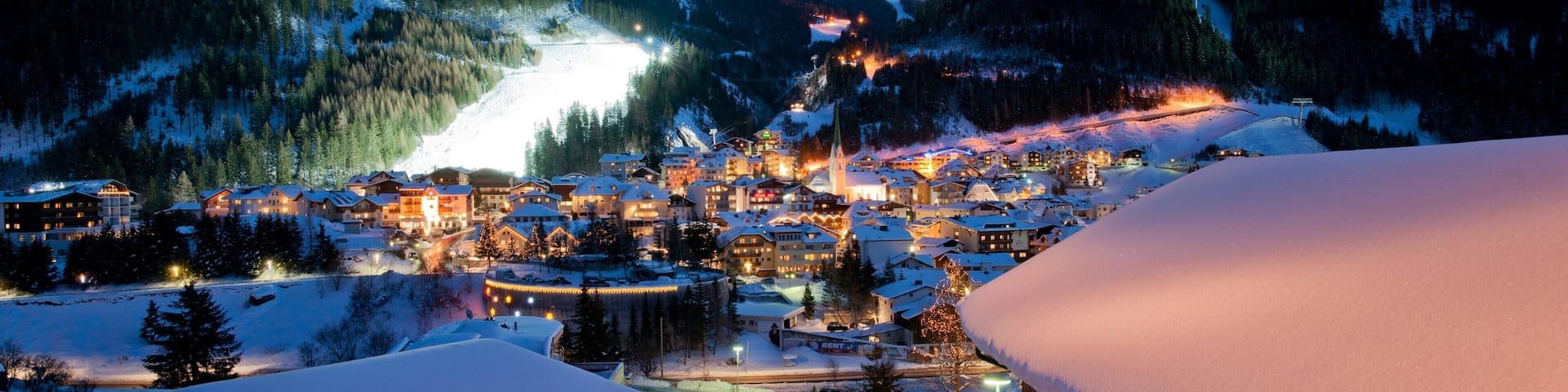 Ischgl featuring snow, a small town or village and night scenes