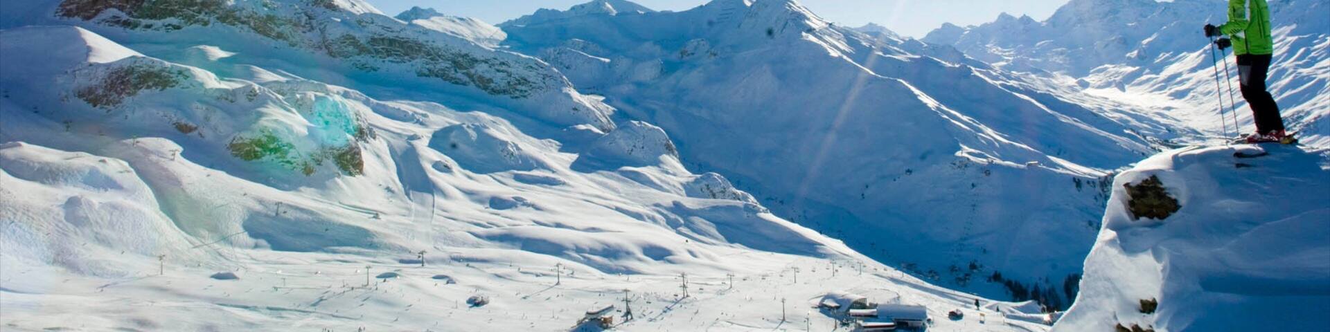 Ischgl which includes snow skiing, snow and mountains