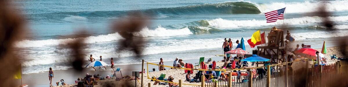 Ocean county, NJ flying the US flag.
#Blue