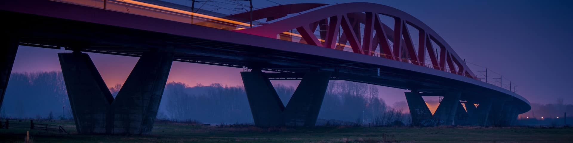Hanzelijn, railway bridge over the ijssel near Zwolle