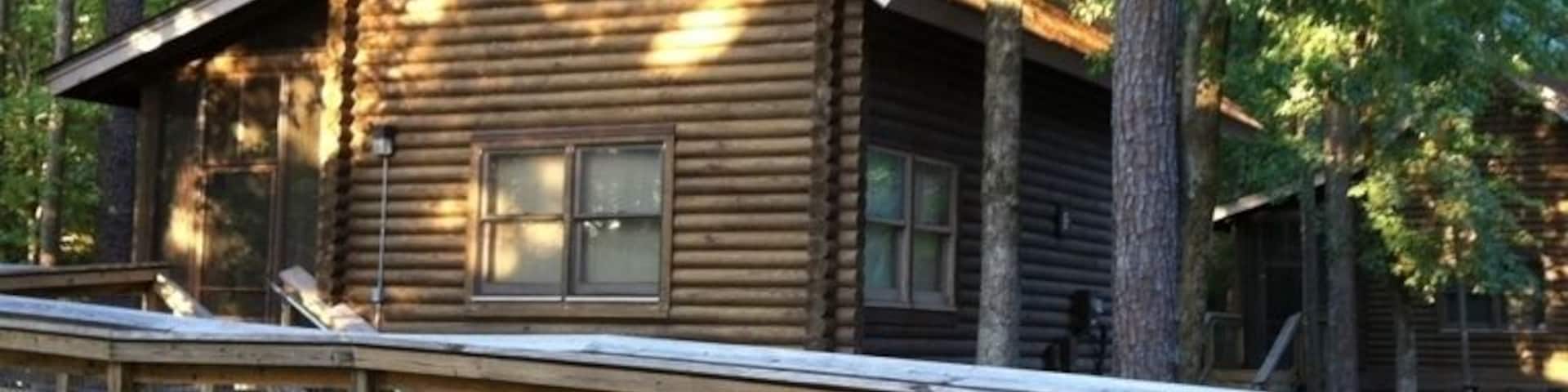 One of ten log vacation cabins at North Toledo Bend State Park.