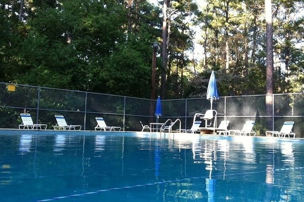 Swimming pool at North Toledo Bend State Park. Open Wednesday - Sunday, 10:00 - 6:00.