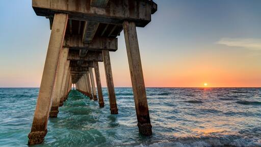 Sunset Under Sharky's Pier, Manasota Key, Florida