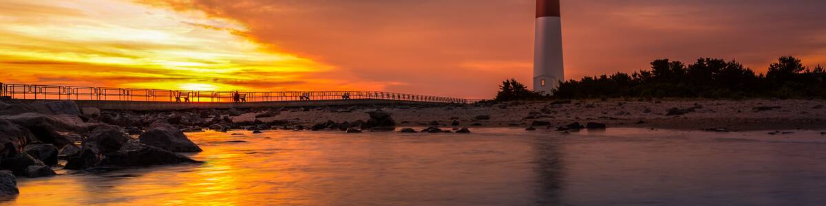 Barnegat Lighthouse at sunset