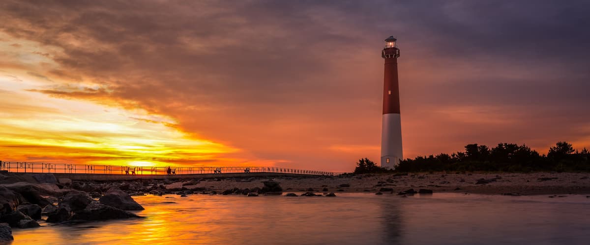 Barnegat Lighthouse at sunset