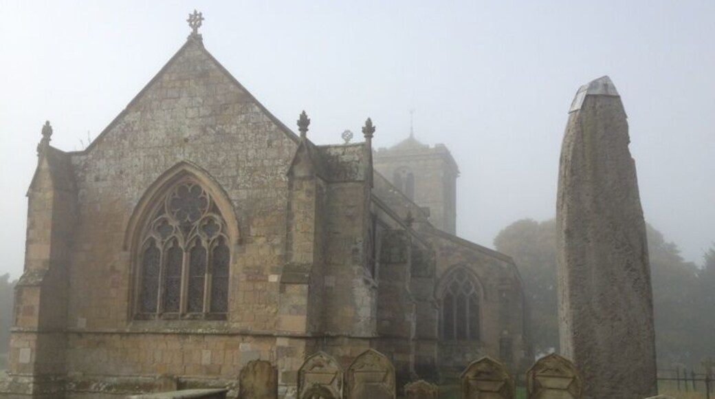 Rudston monolith. Largest single standing stone in the UK - 4,000 years old. (The church is only 900.)