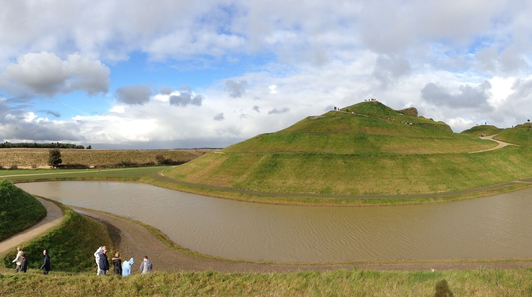 Panorama shot of the Northumberlandia land form sculpture
