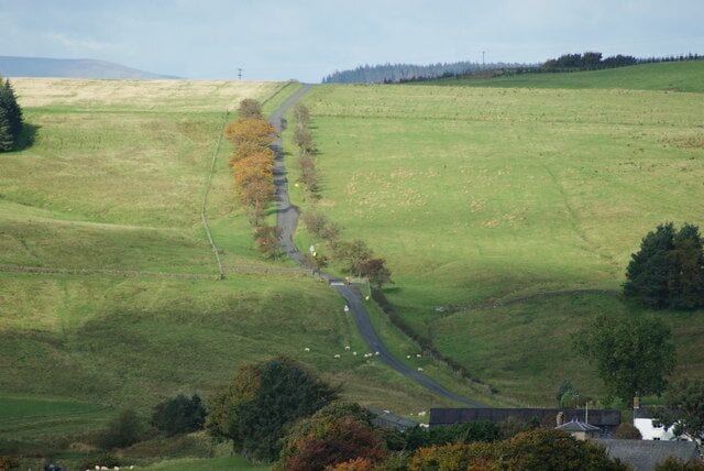 The road north out of Bewcastle