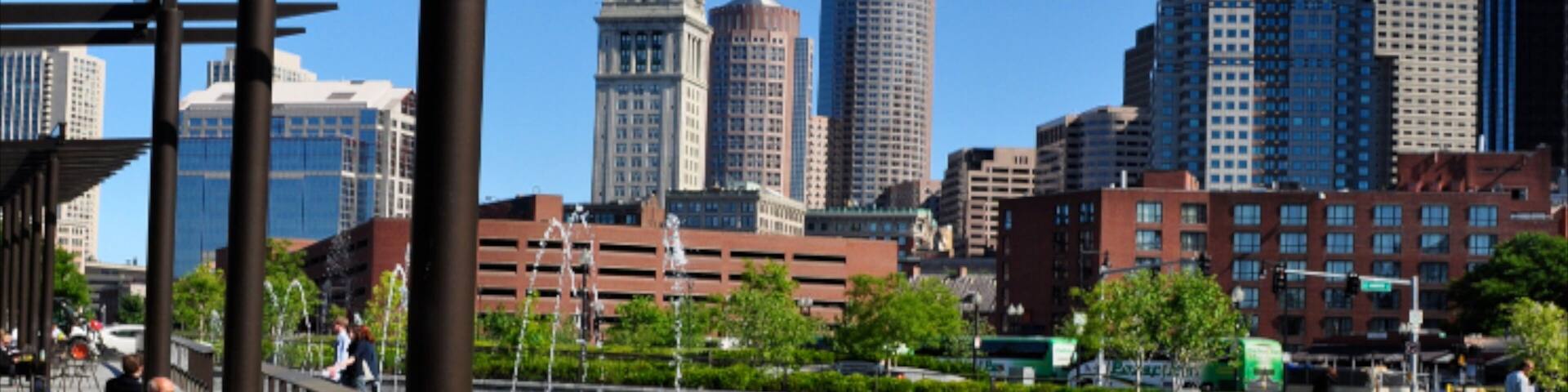 Boston featuring a city, a skyscraper and a park