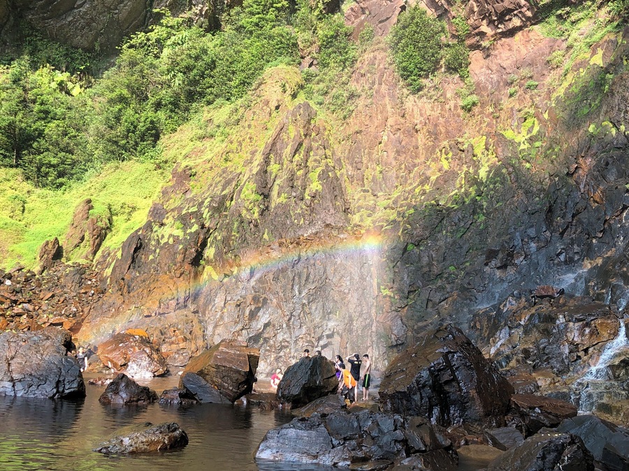 Wake up early and get the local guide to lead you to this waterfall and see rainbow forms between 8:30-10:00am on a sunny day.