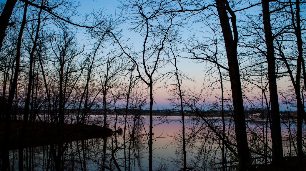 Hoover Reservoir Dam in Westerville Columbus Ohio at Dawn