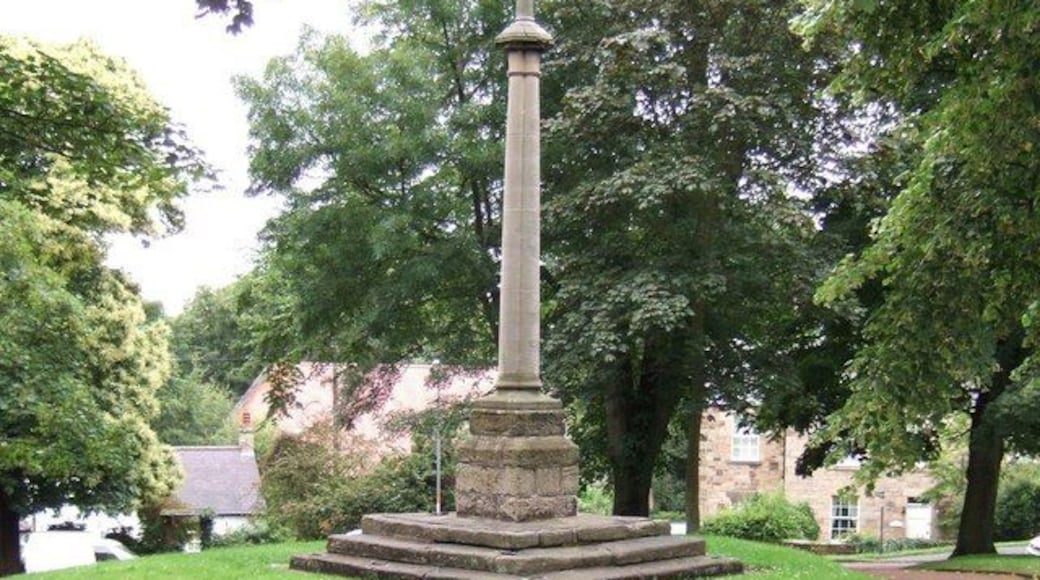 Ryton Village Green This is the Village Green towards the Church, with the War Memorial in foreground.