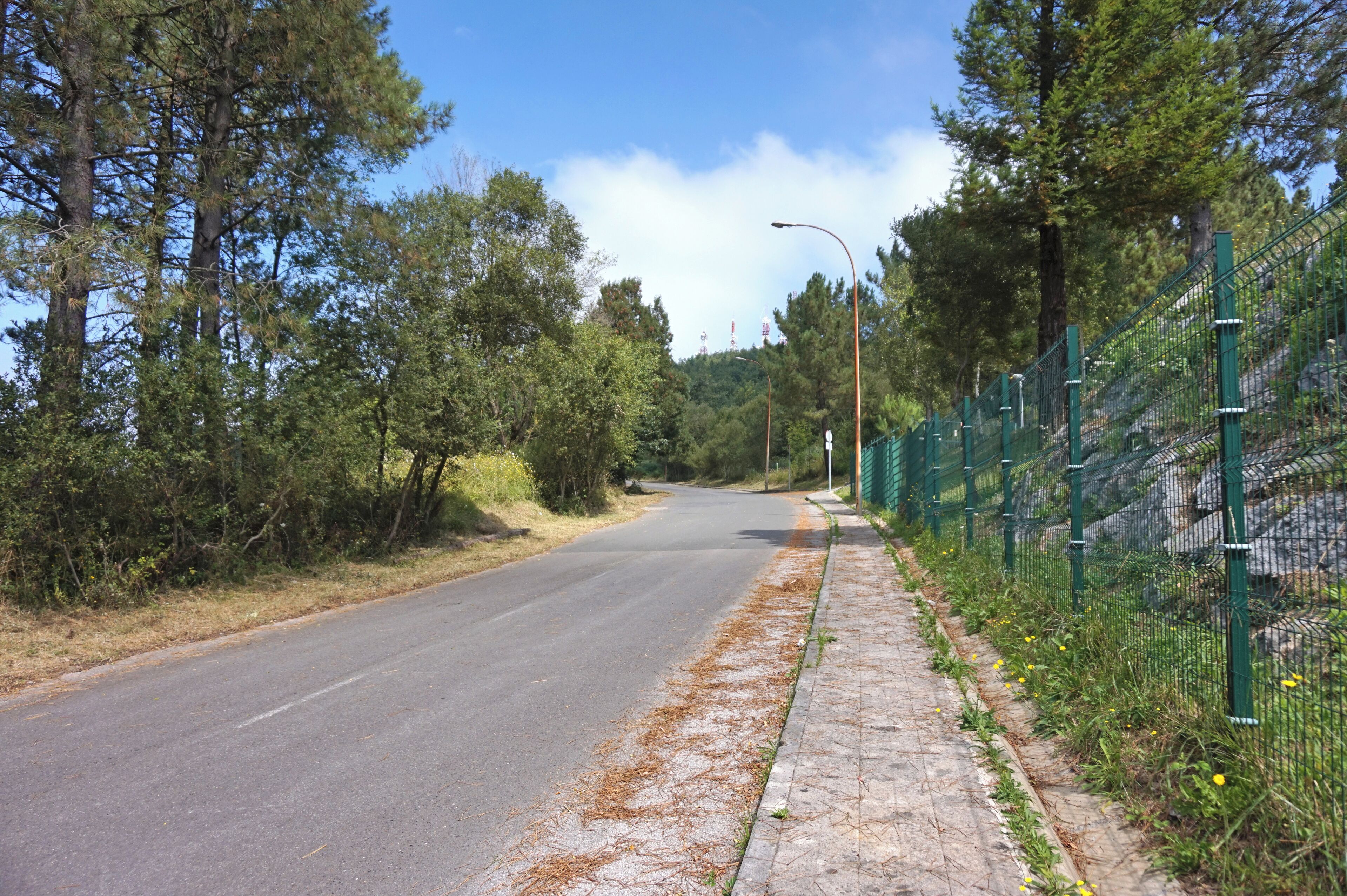 The street Carretera Vivero near Etxebarri, Spain.