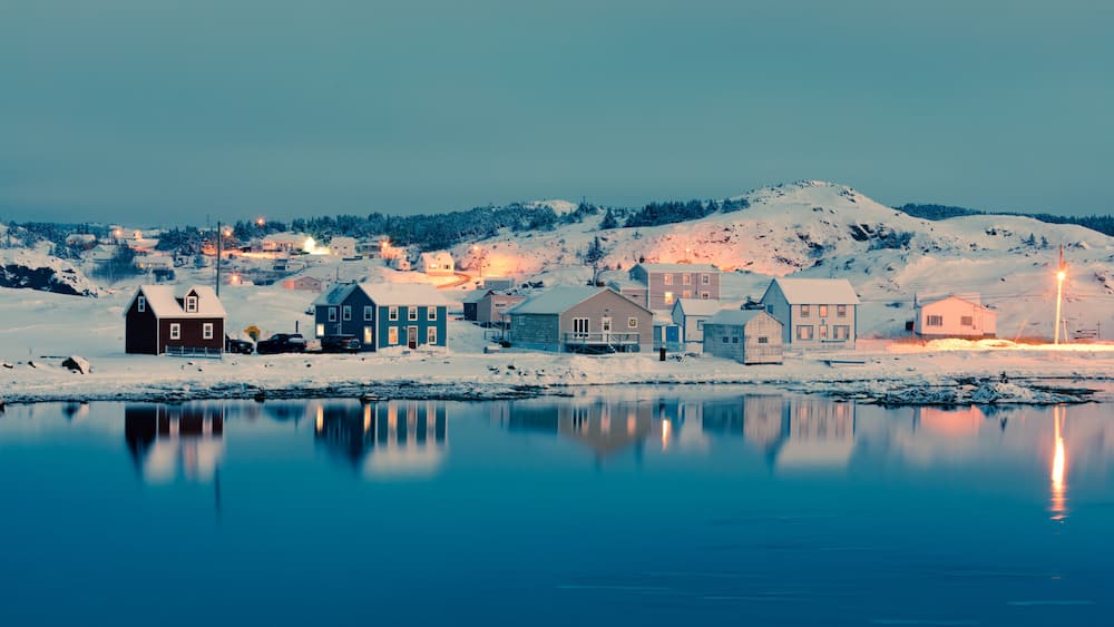 Winter Dusk in Durrell of Twillingate NL Canada