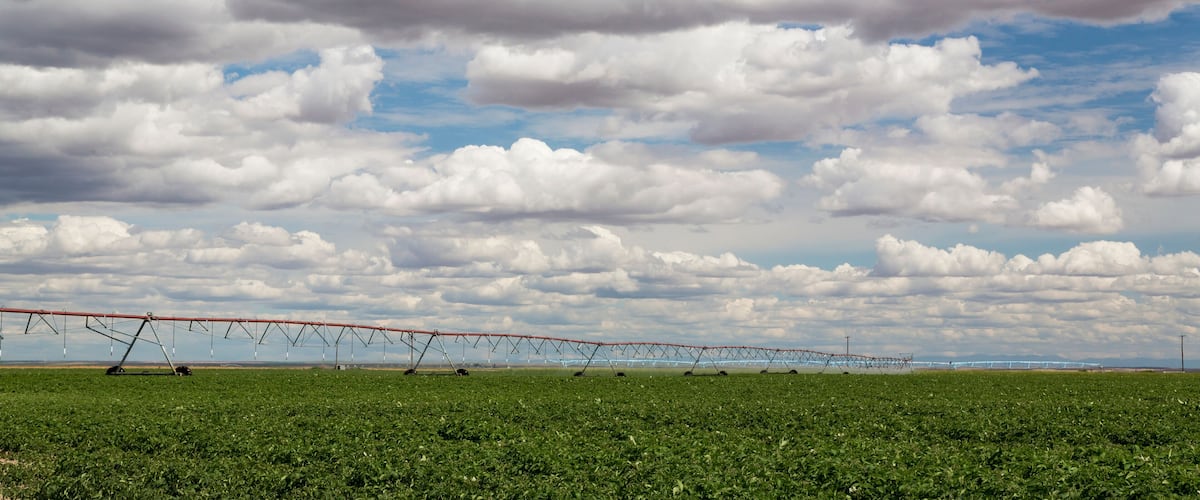 USA, Washington State, Connell. Irrigation device in farm field. Credit as: Don Paulson / Jaynes Gallery / DanitaDelimont.com