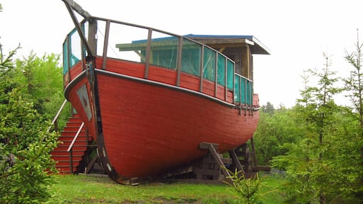 Some crazy people turned this boat into a hostel dorm! Head to Gaspesie in Quebec to spend a night on board #StunningStructures