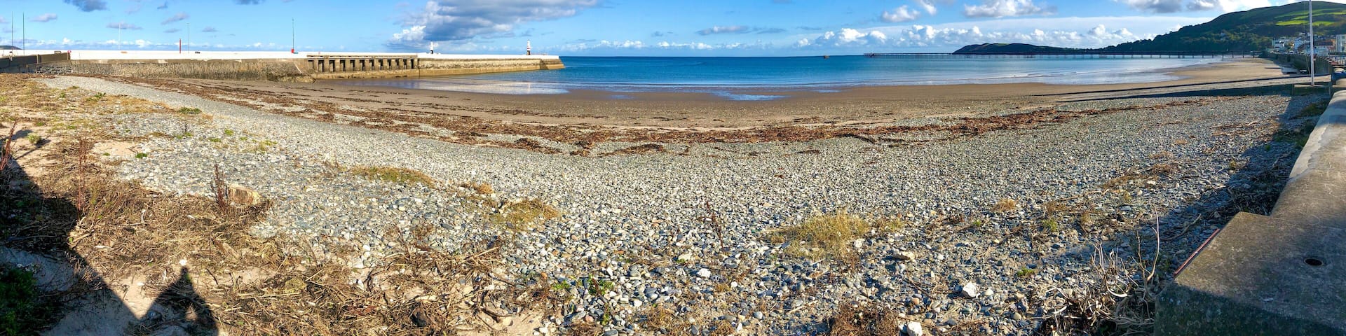The sandy beach at Ramsey Isle of Man British Isles