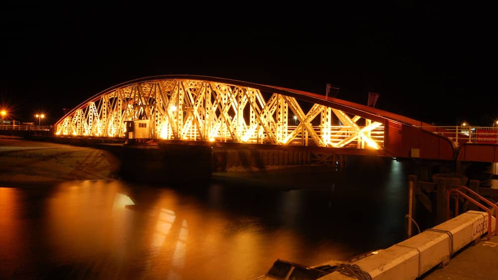 Ramsey Swingbridge at Night