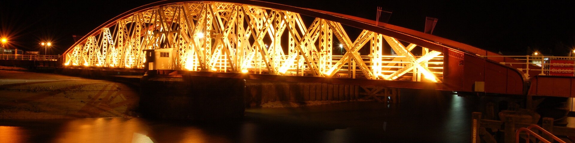 Ramsey Swingbridge at Night