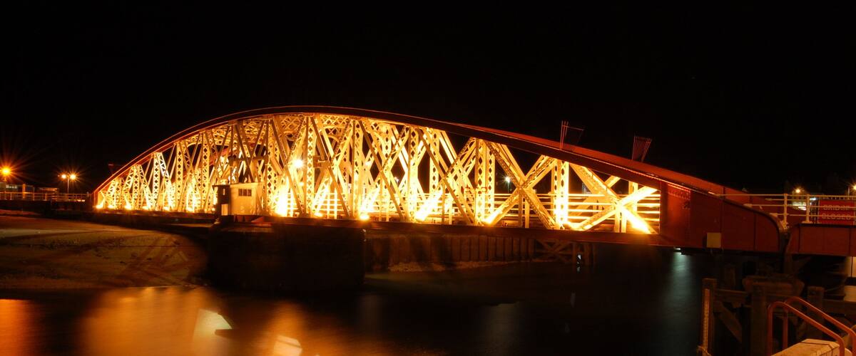 Ramsey Swingbridge at Night