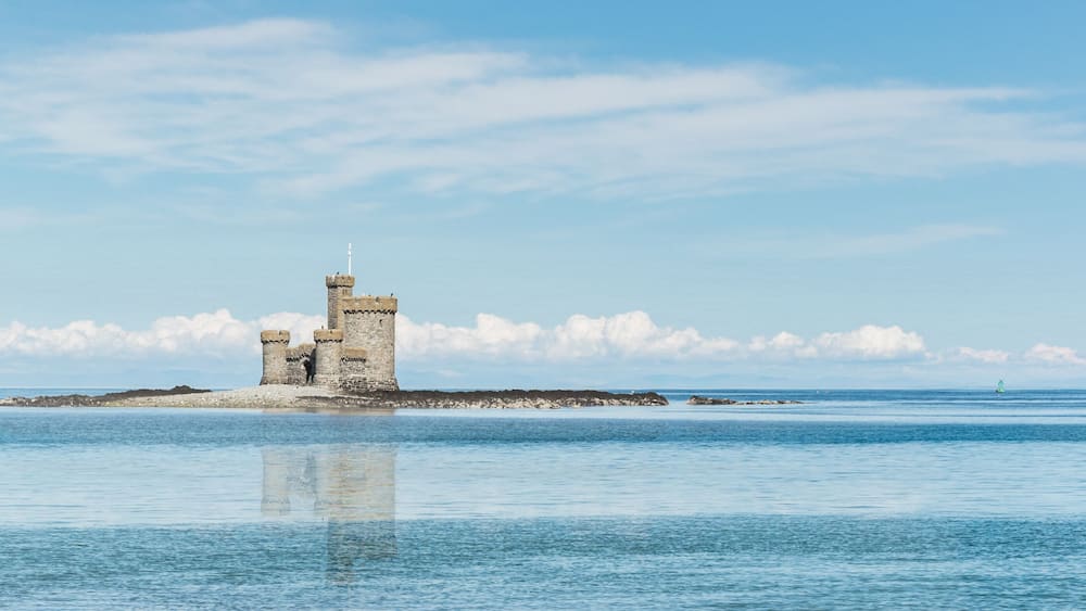Castle On island in Ramsey Isle Of man