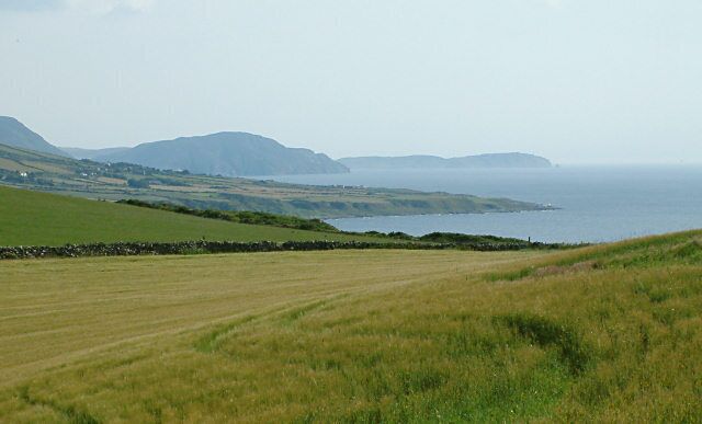 Contrary Head - Isle of Man. Looking south from Peel Hill, with Bradda Head and the Calf of Man in the distance.