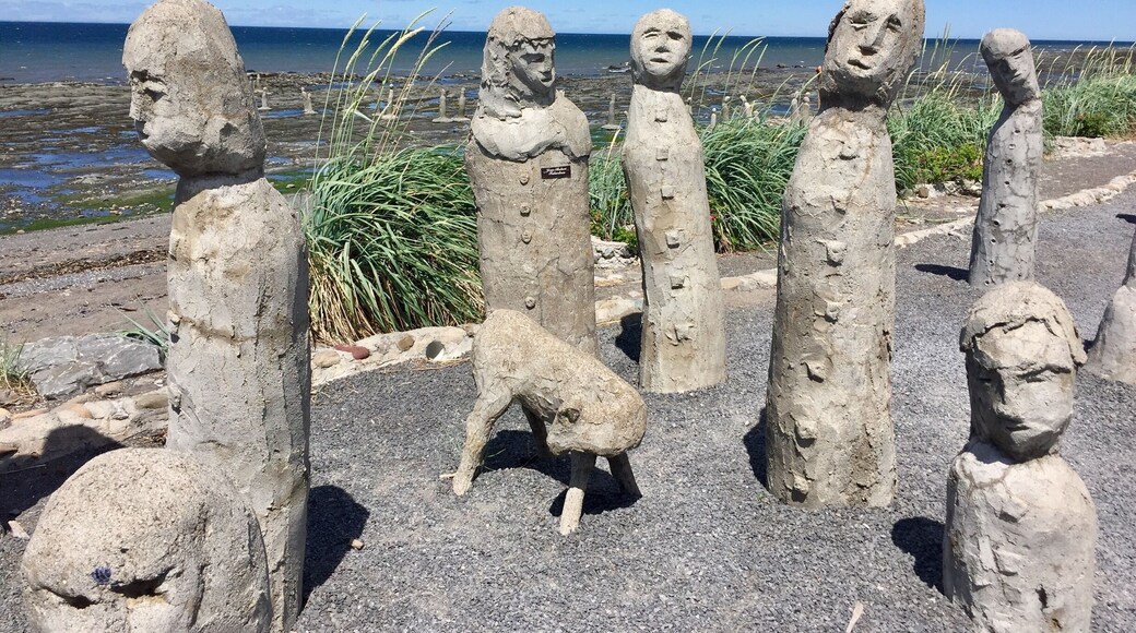 Sculptures by Marcel Gagnon along the banks of the St Lawrence River.