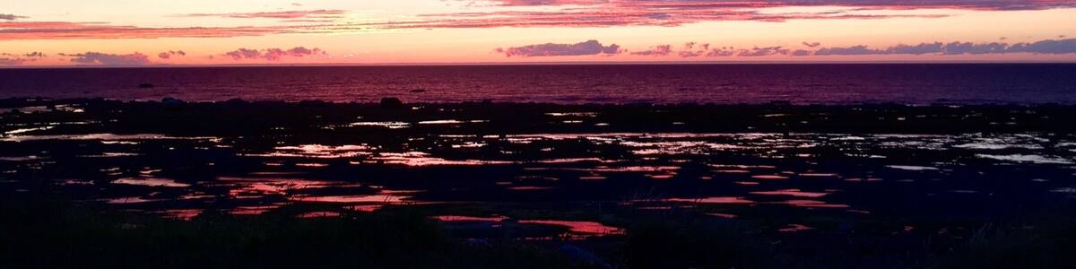 Looking out over the St Lawrence River as the sun goes down. No editing done, just nature at its most amazing.