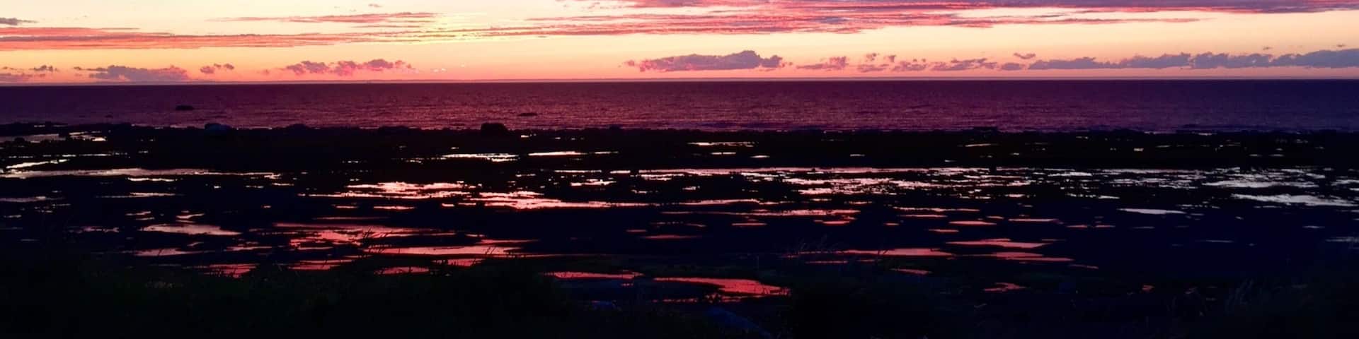 Looking out over the St Lawrence River as the sun goes down. No editing done, just nature at its most amazing.