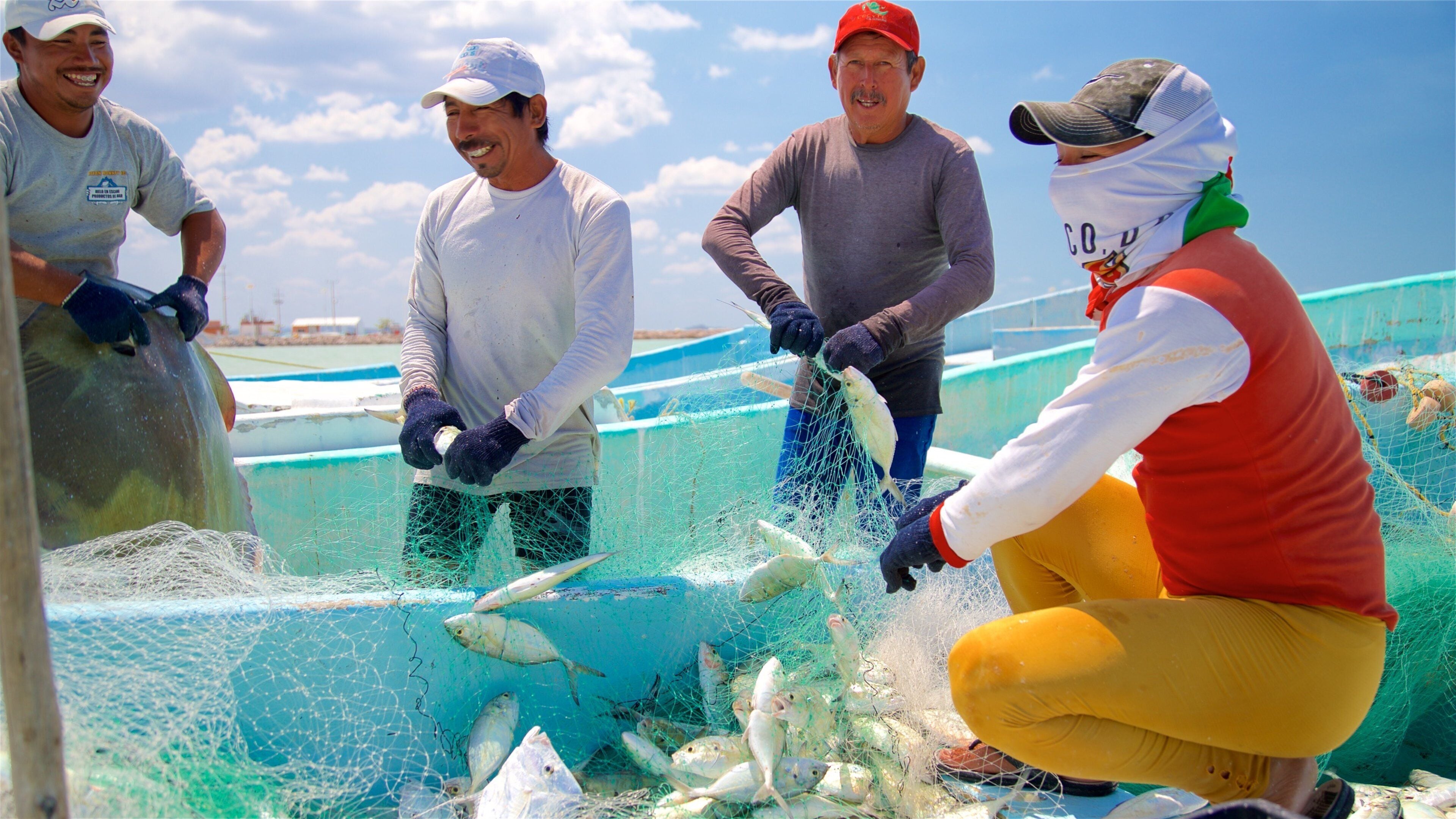 Seybaplaya which includes fishing as well as a small group of people