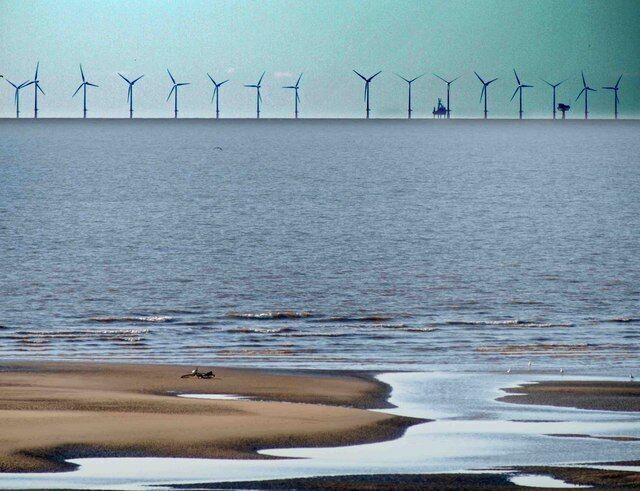 Wind Farm Liverpool Bay A telephoto shot from near Cleveleys.