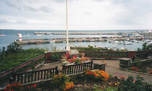 War memorial at Port St Mary Restful garden situated just above the harbour.