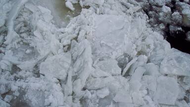 This is what frozen river water looks like up close. We did a trip across the frozen St Lawrence river in an ice-breaker which nearly didn't break ice! #river #frozen