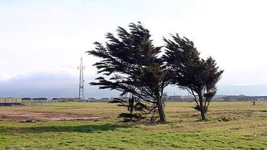 Jurby Industrial Estate. A bleak mixture of unsympathetic housing, industrial units and windswept waste ground characterises this potentially-beautiful area.