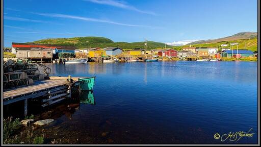 Beautiful harbour at Trout River. A great place to visit and have a meal after visiting the Table Lands in Gros Morne National Park.