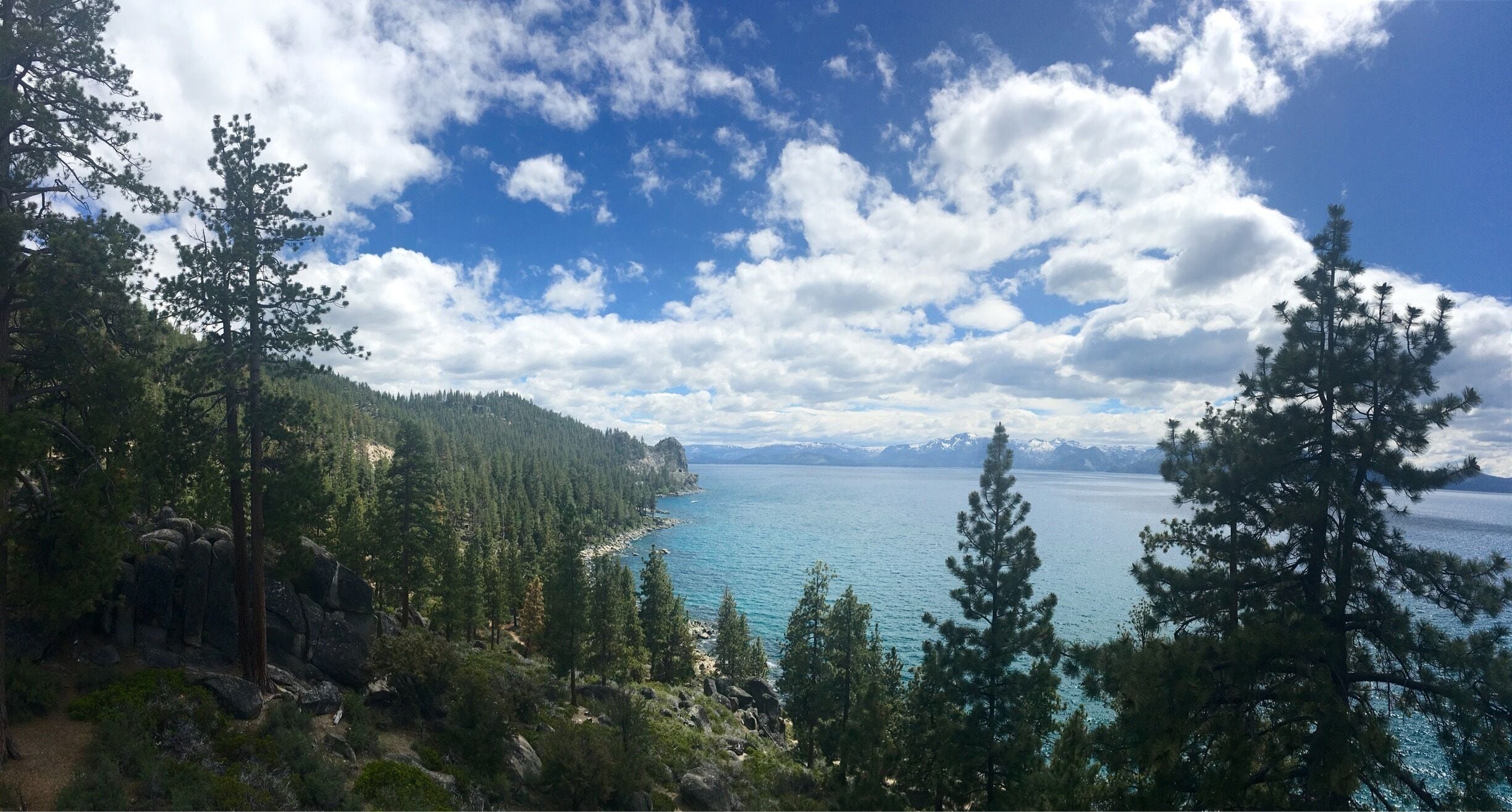 Driving from Reno down to Lake Tahoe, this Vista point gives you a gorgeous view of Lake Tahoe! Stunning! 