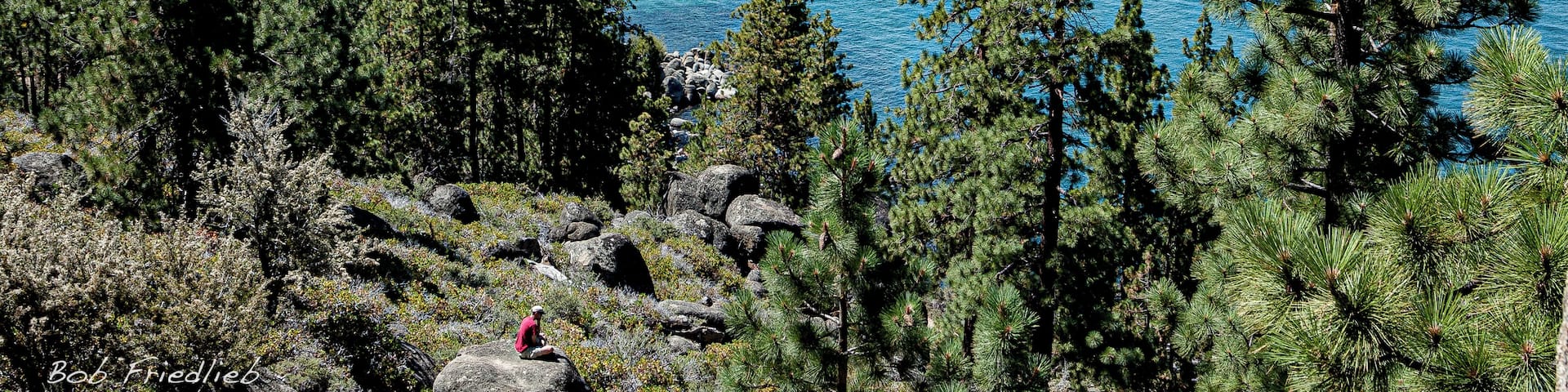 Overlooking Lake Tahoe from Hwy 50 on the Nevada side of lake. Cave Rock can be seen in the upper left of the photo. Always a spectacular view!