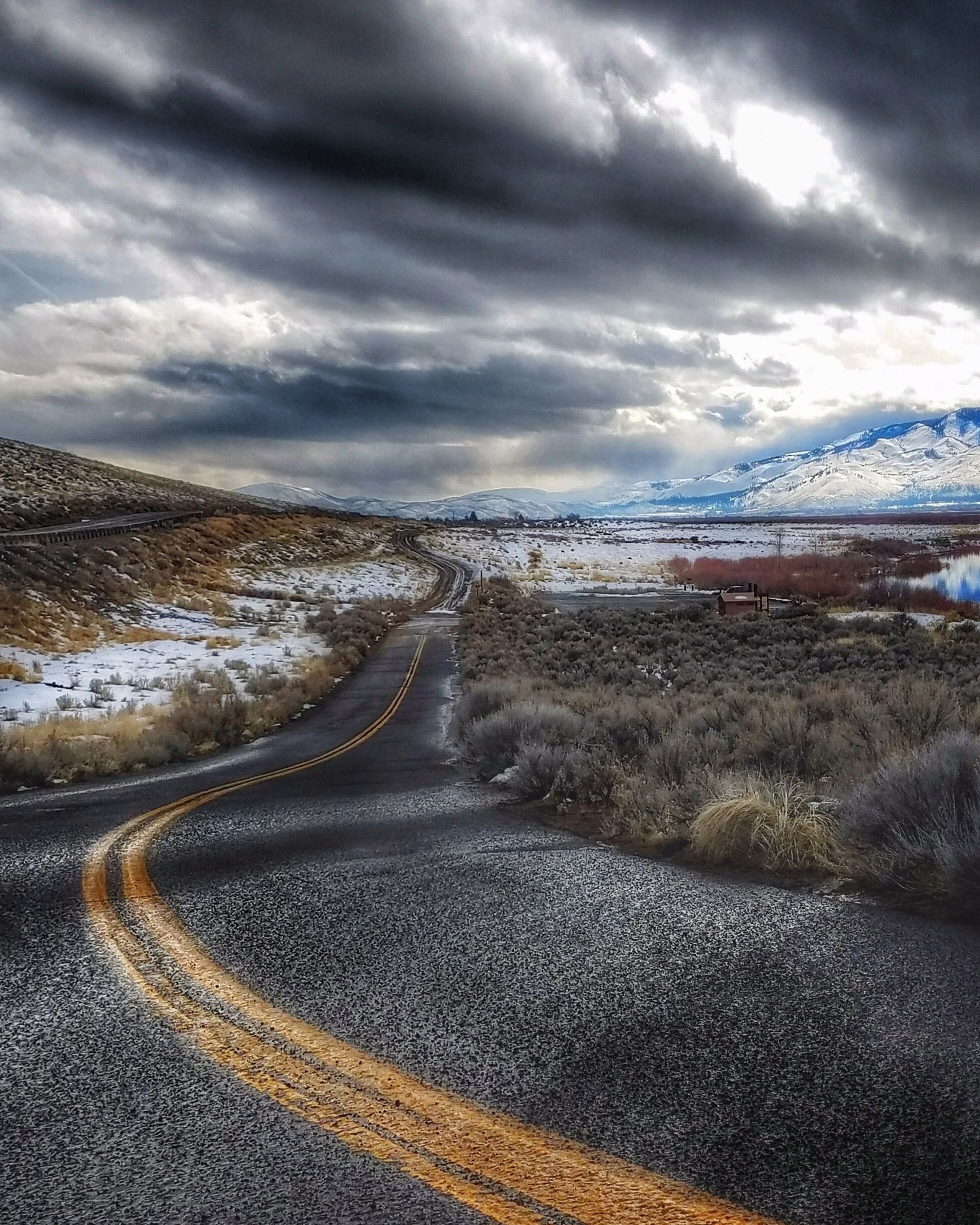Long winding roads through quiet Nevada State Parks..
Washoe Lake State Park.