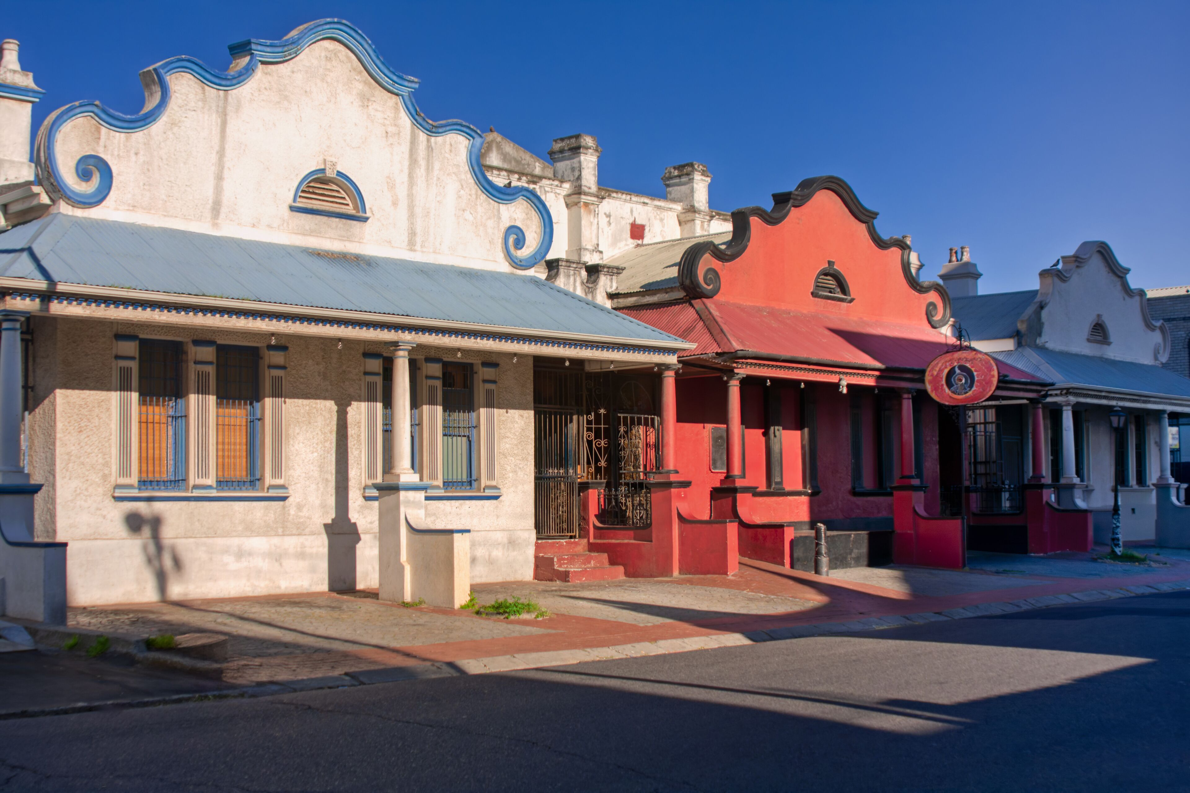 Cape Town Dutch architecture, city streets in South Africa, multicultural heritage buildings, , Observatory neighborhood,